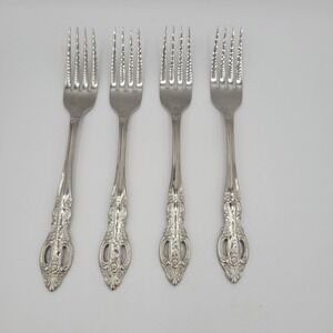 Baroque By Estia Four Dinner Forks 18/8 Stainless‎ Korea Flatware Replacements